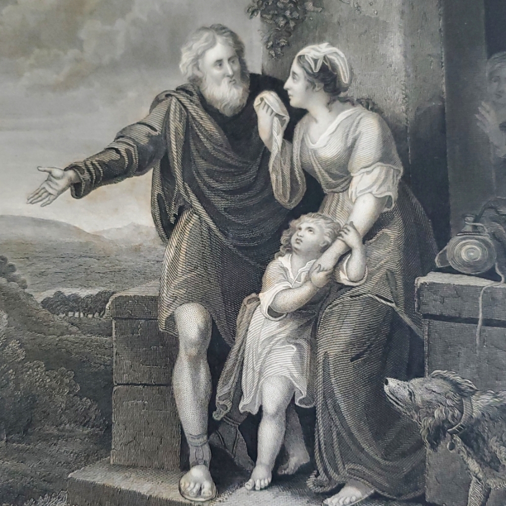 The Departure of Hagar," published in Boston  by a Samuel Walker